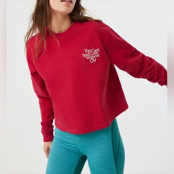 Outdoor Voices Pink Sweatshirt Size Small - Picture 1 of 5